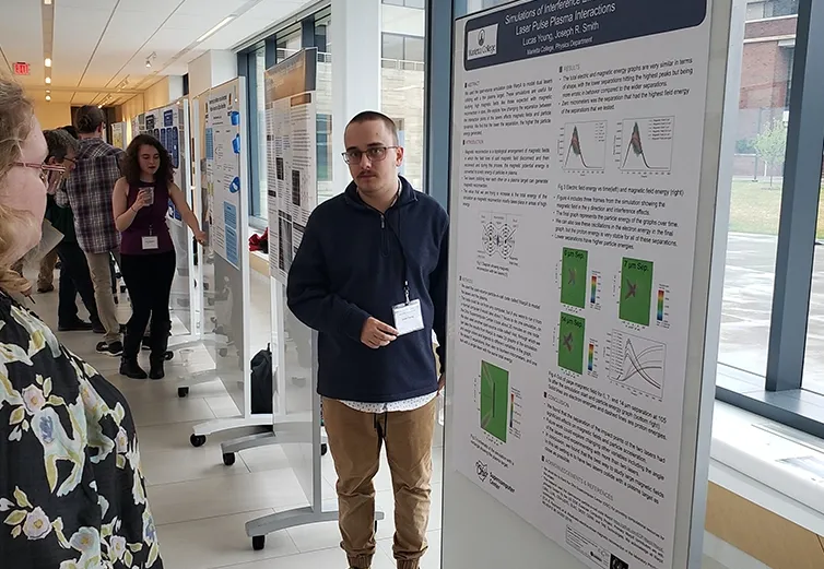 Lucas Young ’25 (Marietta, Ohio): Simulations of Interference Effects of Dual Laser Pulse Plasma Interactions.