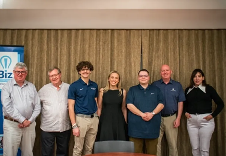 Pictured above from left to right: Tres Ross, Mike Workman, Jacob Stern, Alexis Sommers, Jared Farnsworth, Tom Perry, and Suzanne Schultz
