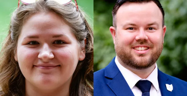 Headshots of Sam Rubadue and Cody Clemens