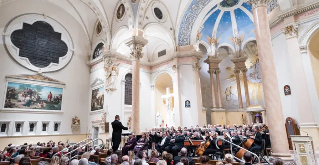 Behind the crowd at Messiah