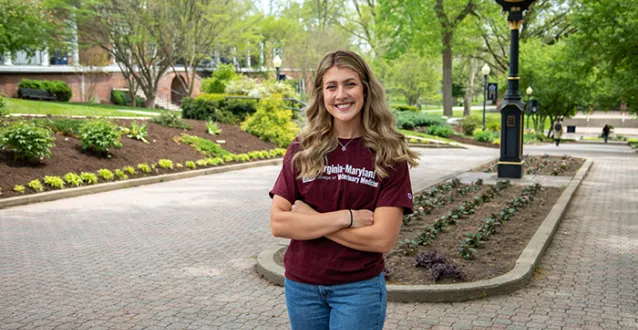 Shelby Lassiter standing on The Mall