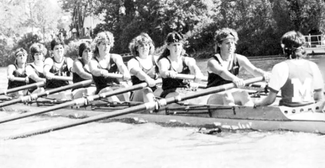 Women rowers in the 1980s