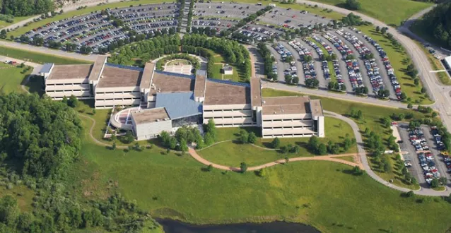 Aerial of FBI building