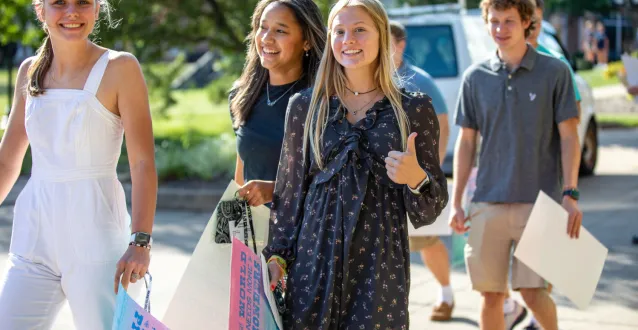 Female students smiling