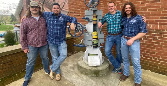 Four students from Marietta College’s Society of Petroleum Engineers