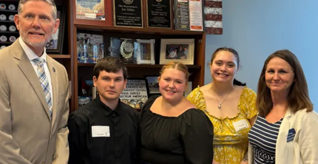 Teacher leadership students participate in Day on the Square to advocate for education issues.