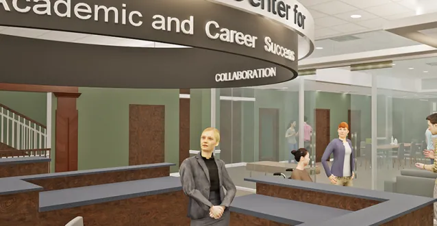 Rendering of the new Milone Center
