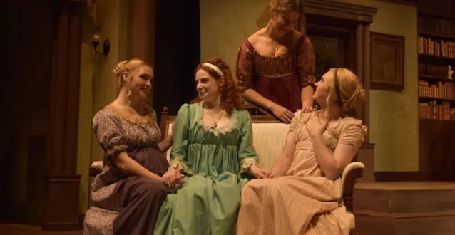 Theatre students acting.