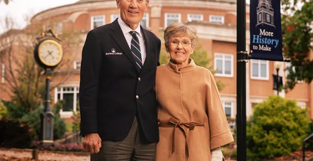 Joe and Linda Chlapaty on campus