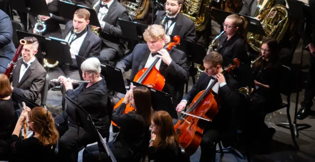 College band performing during its fall concert