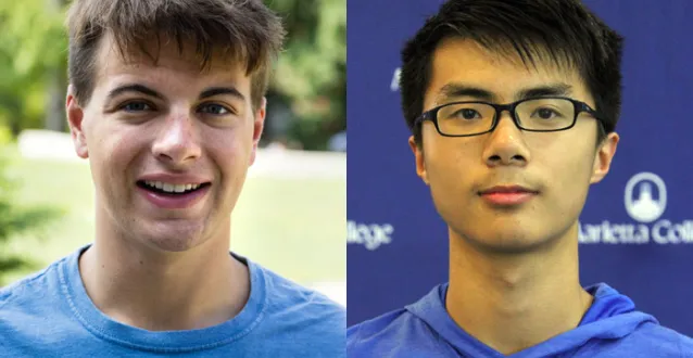 Headshots of David Erzen and Xuan Zhu