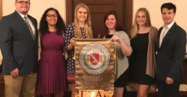 Students inducted into Gamma Sigma Alpha