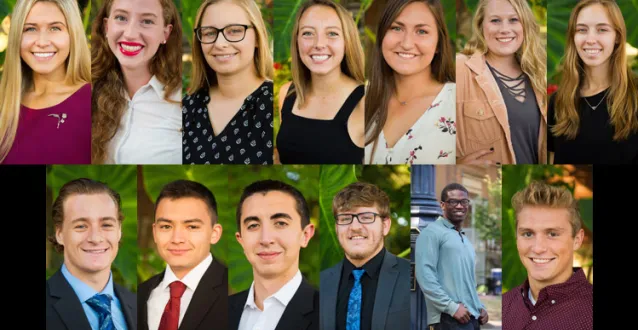 headshots of the 2019 homecoming court