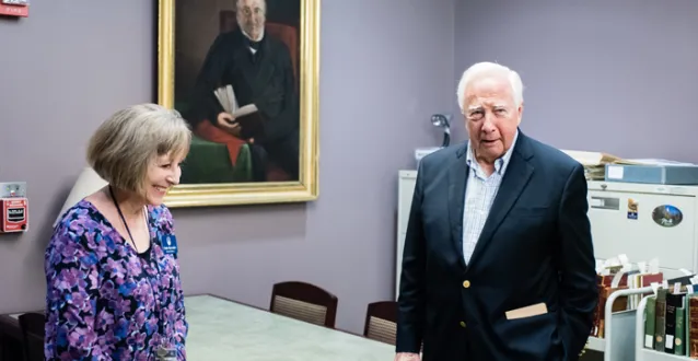 Author David McCullough with Linda Showalter