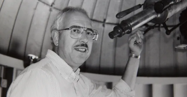 John Michel at a telescope