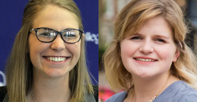 Headshots of April Bartenschlag and Madeline Holbrook