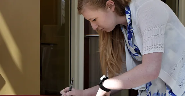 Alyssa Prince during the induction ceremony