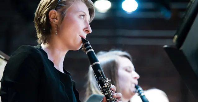 Students performing in the Wind Ensemble