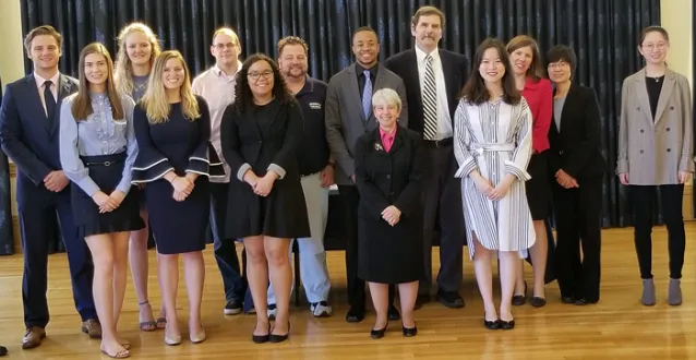 Members of the 2019 Tau Pi Phi induction class