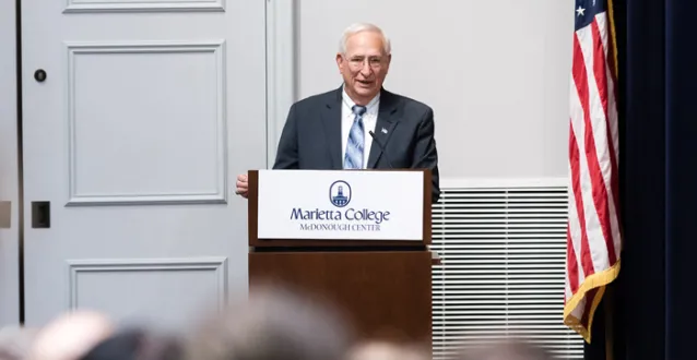 Kenneth Ferrell speaks at the PA White Coat ceremony