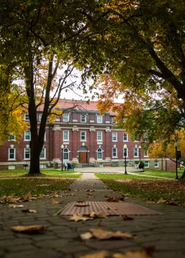 Fayerweather Hall in the fall