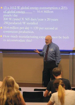 Professor Ben Ebenhack teaches Energy System Studies minors