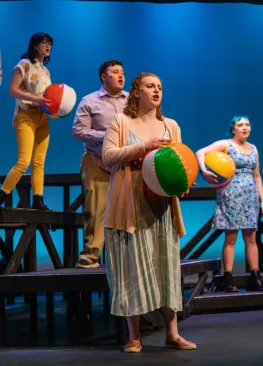 Musical Theatre majors perform during a production of Godspell