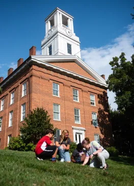 A Marietta College Education Major plays with adolescent education students