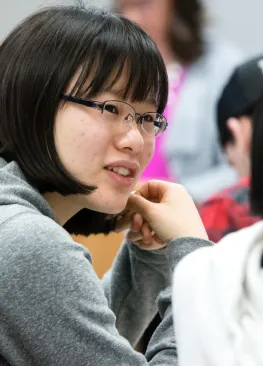 Female student speaking