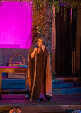 An actor performs during Marietta College Theatre Department's performance of Into the Woods