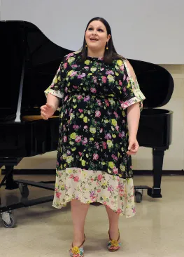 A Marietta College Vocal Pedagogy student performs