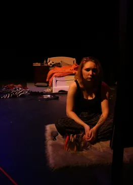theatre student acting on stage