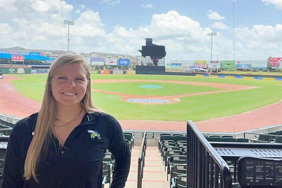 Kaitline Nieberding at Sugar Land Stadium